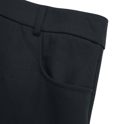 Belted High Waist Pencil Skirt Bodycon Mini Vintage Navy