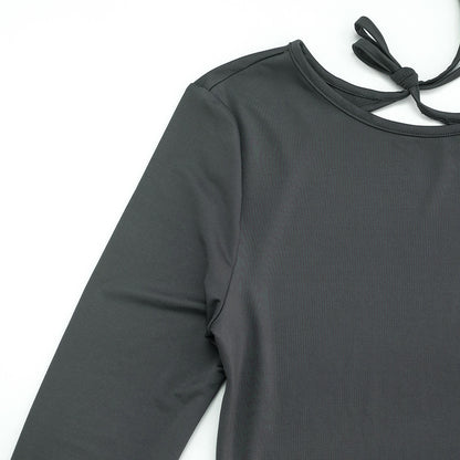 Women's Long Sleeve Crew Neck Bodycon Mini Dress