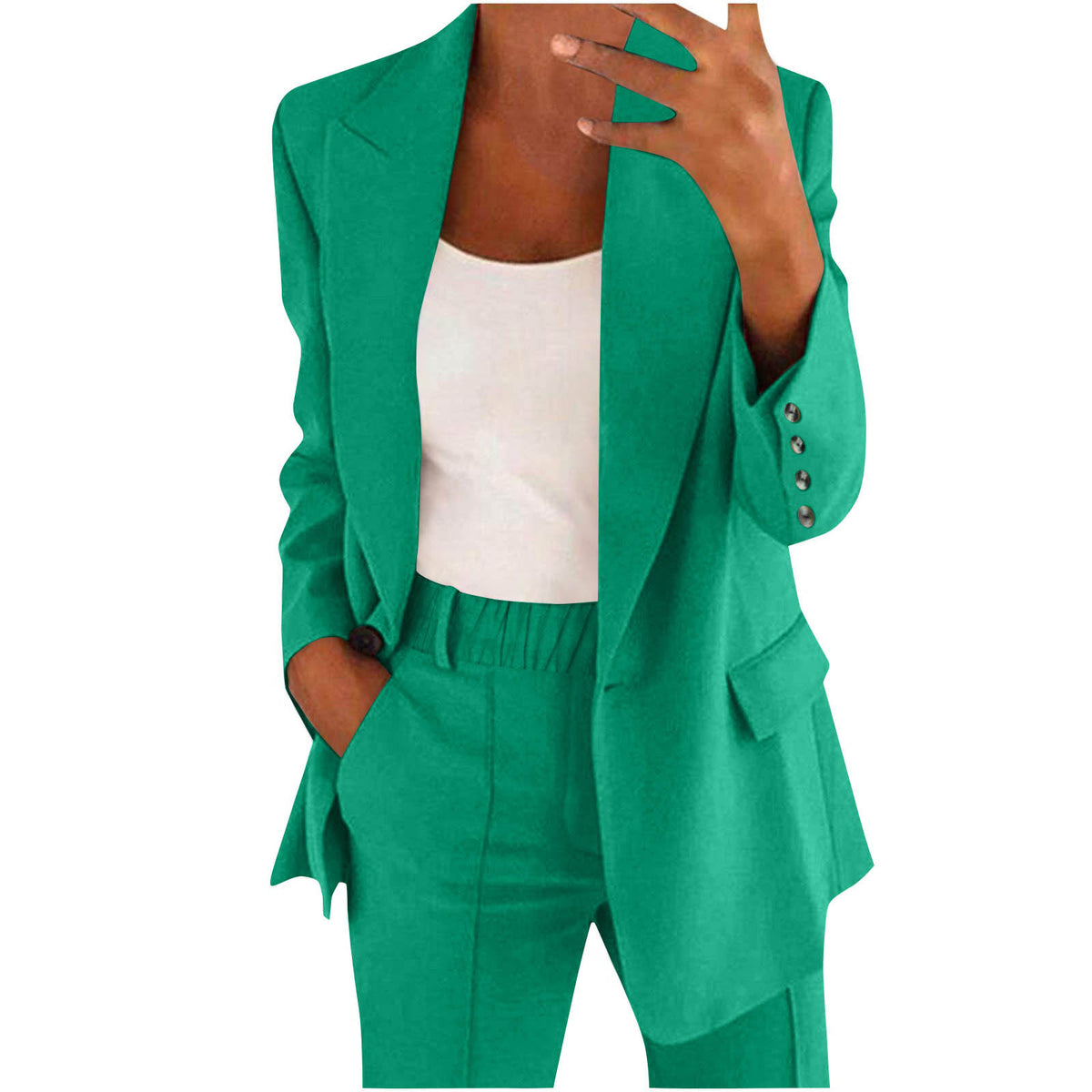 Women's 2 Piece Blazer Pants Set Business Casual Workwear