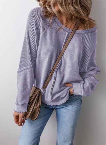 Oversized Crew Neck Long Sleeve Pullover Sweater