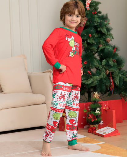 Christmas Monster Animated Parent-Child Christmas Pajama Set