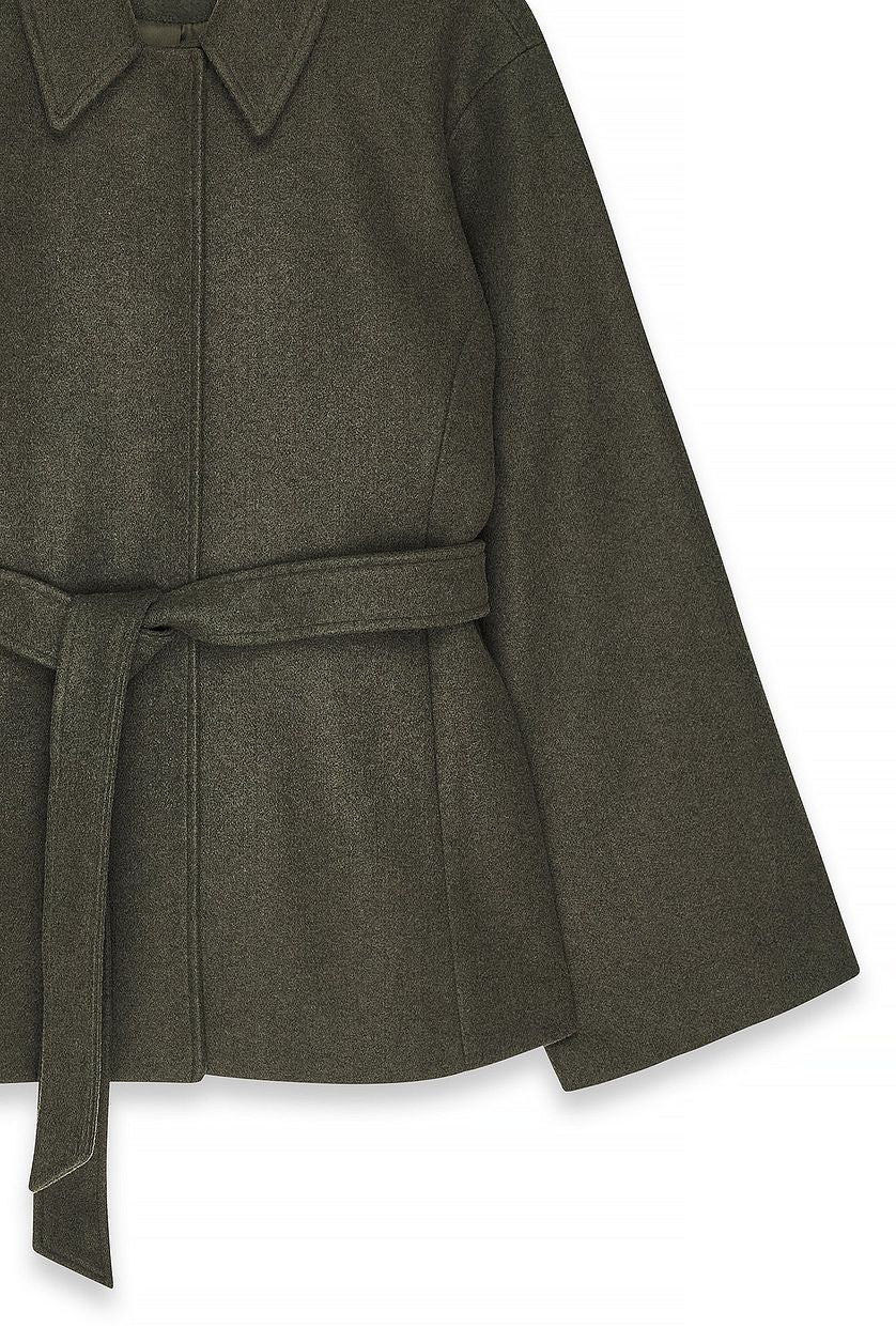 Women's Oversized Belted Lapel Coat Winter