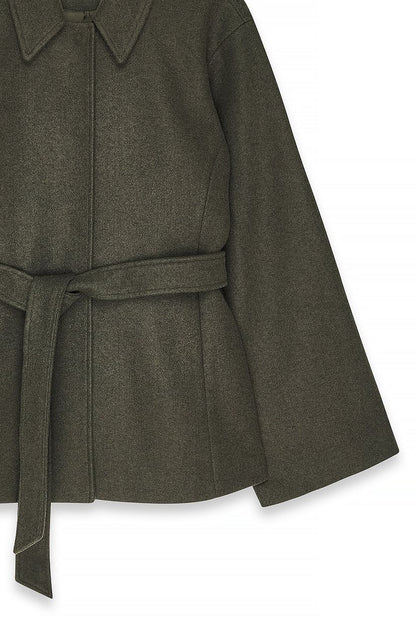 Women's Oversized Belted Lapel Coat Winter