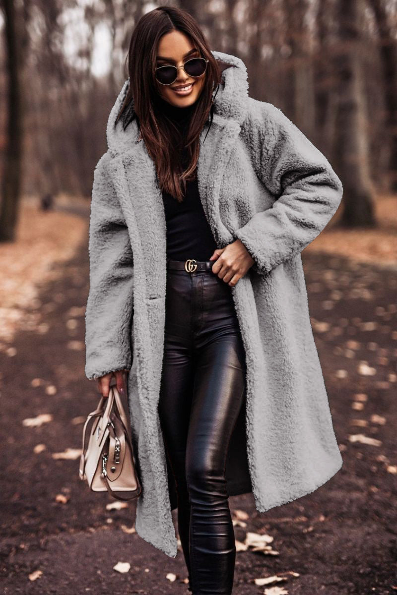 Women's Oversized Teddy Long Hooded Winter Coat