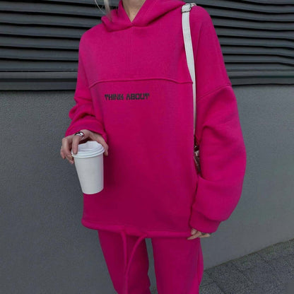 Women Graphic Hoodie Joggers Set Streetwear Lounge
