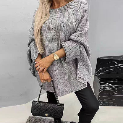 Women's Oversized Chunky Knit Poncho Sweater