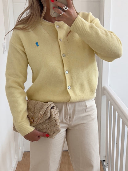 Casual Button Front Long Sleeve Knit Cardigan Sweater