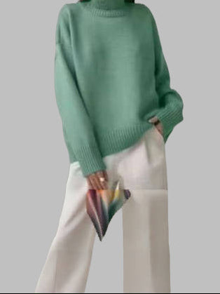 Women's Chunky Oversized Turtleneck Knit Sweater