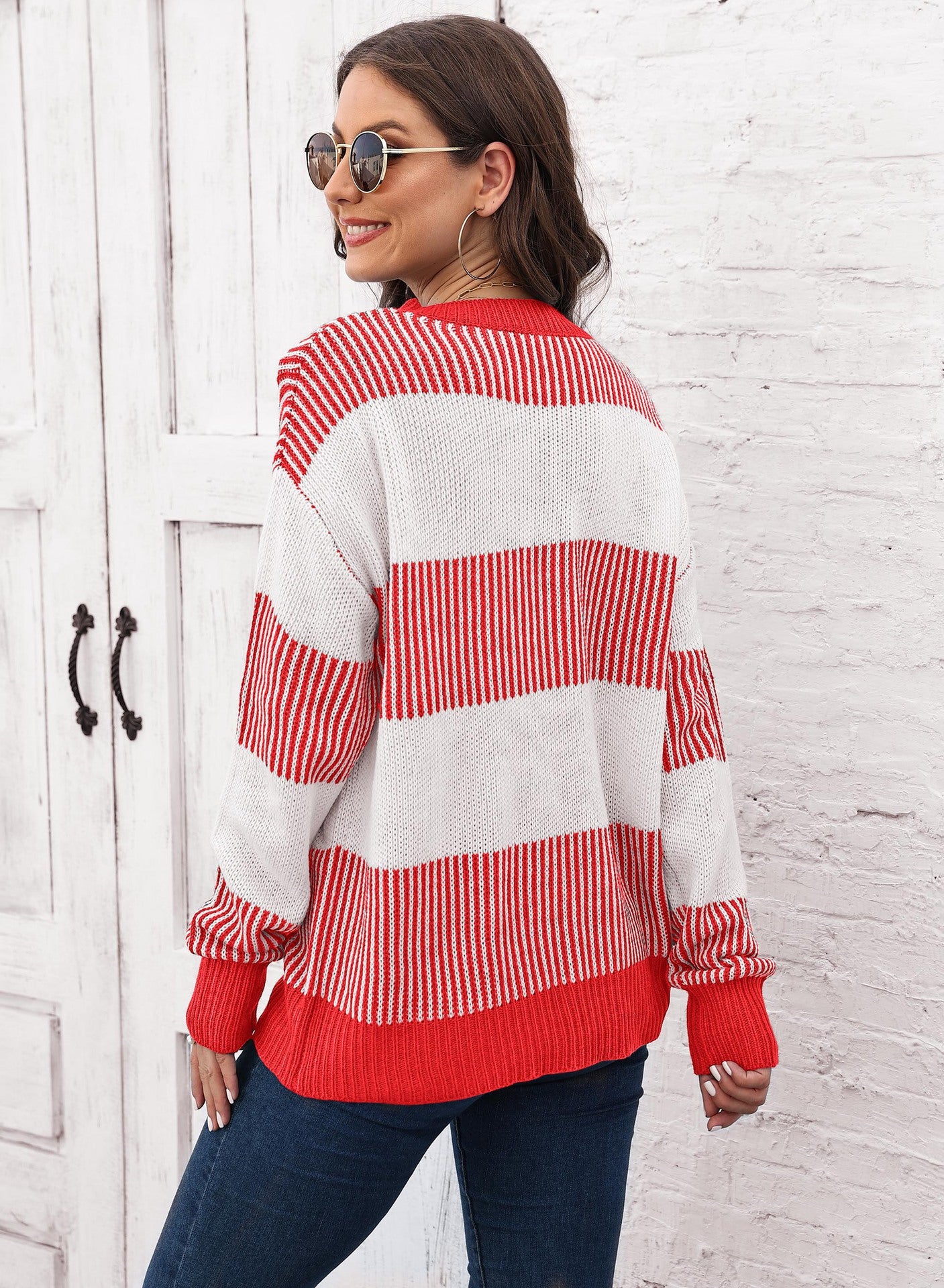Plus Size Colorblock Striped Sweater | Cozy Fall/Winter Knit