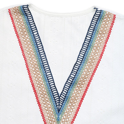 Boho Tribal V-Neck Batwing Sleeve Loose Summer Beach Top