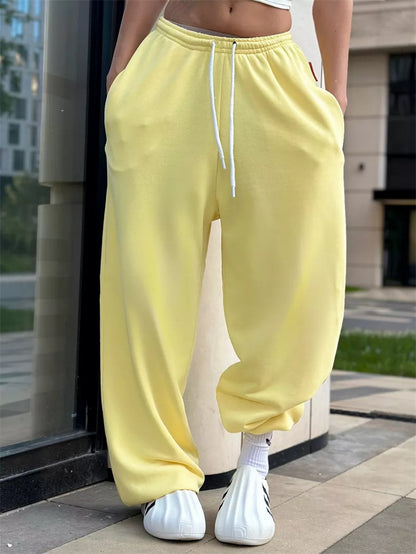 Women's Y2K Baggy Wide Leg Drawstring Streetwear Pants