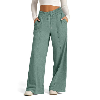 Wide Leg Sweatpants Women High Waisted Drawstring Pants