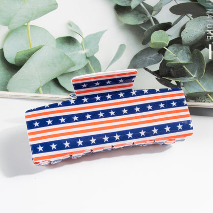 4th of July American Flag Hair Claw Clip USA Style