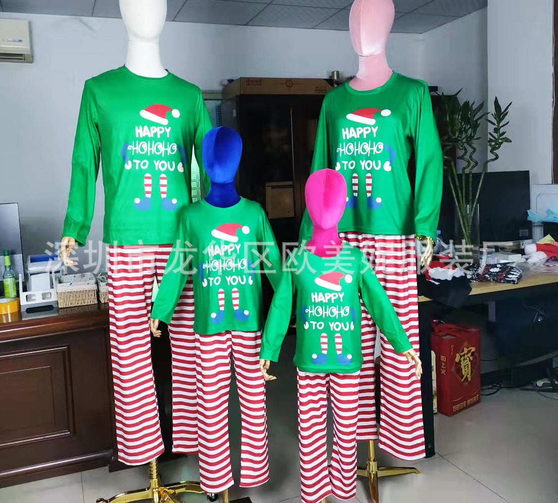 Loungewear Set Small Figure Print Parent-child Christmas Pajamas