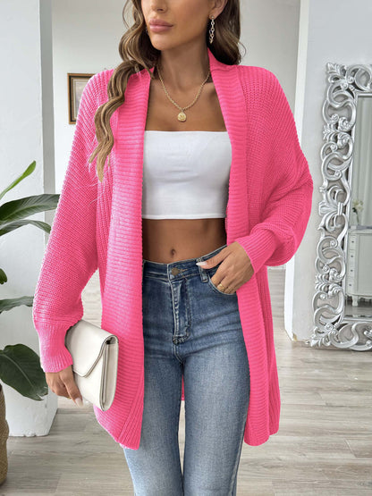 Women's Solid Color Loose Sweater Casual Long-sleeved Cardigan Jacket