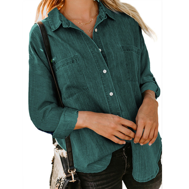 Women's Classic Long Sleeve Button Down Shirt