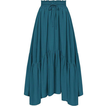 Women's High-Waisted Tiered Maxi Skirt – Vintage Boho Long Skirt
