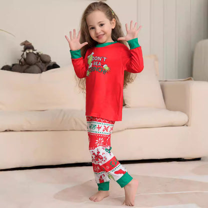 Christmas Monster Animated Parent-Child Christmas Pajama Set