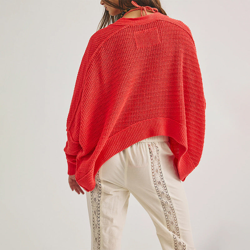 Oversized Knit Cardigan Sweater Open Front Casual Layering