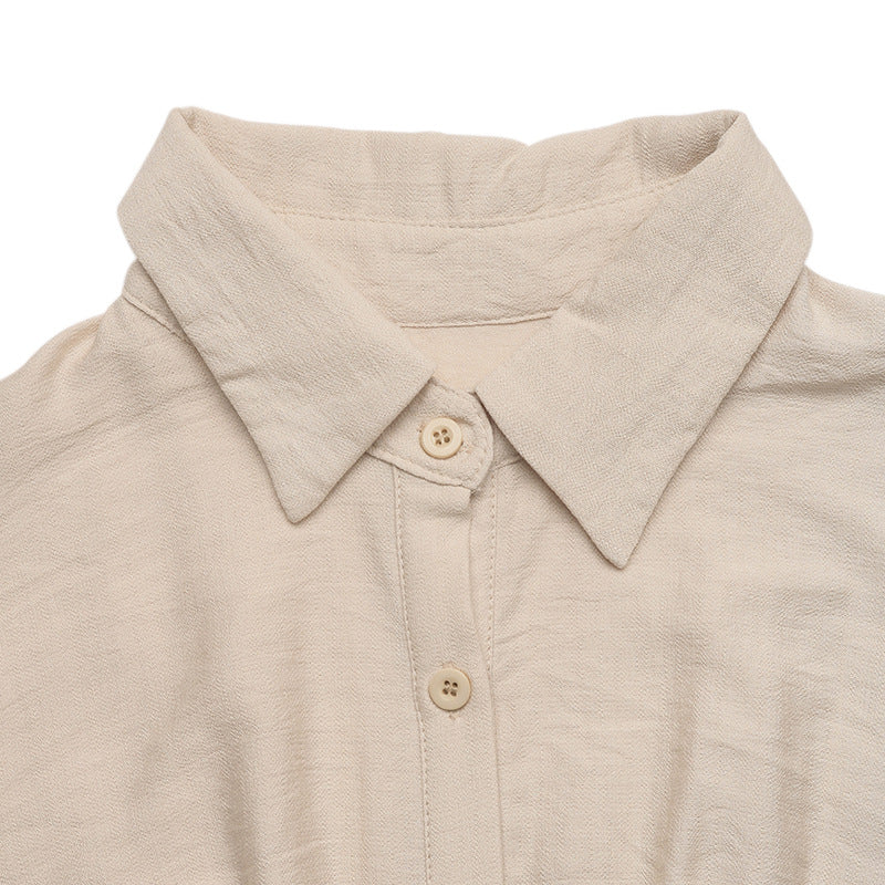 Belted Shirt Dress Midi Button Down Casual Summer Dress