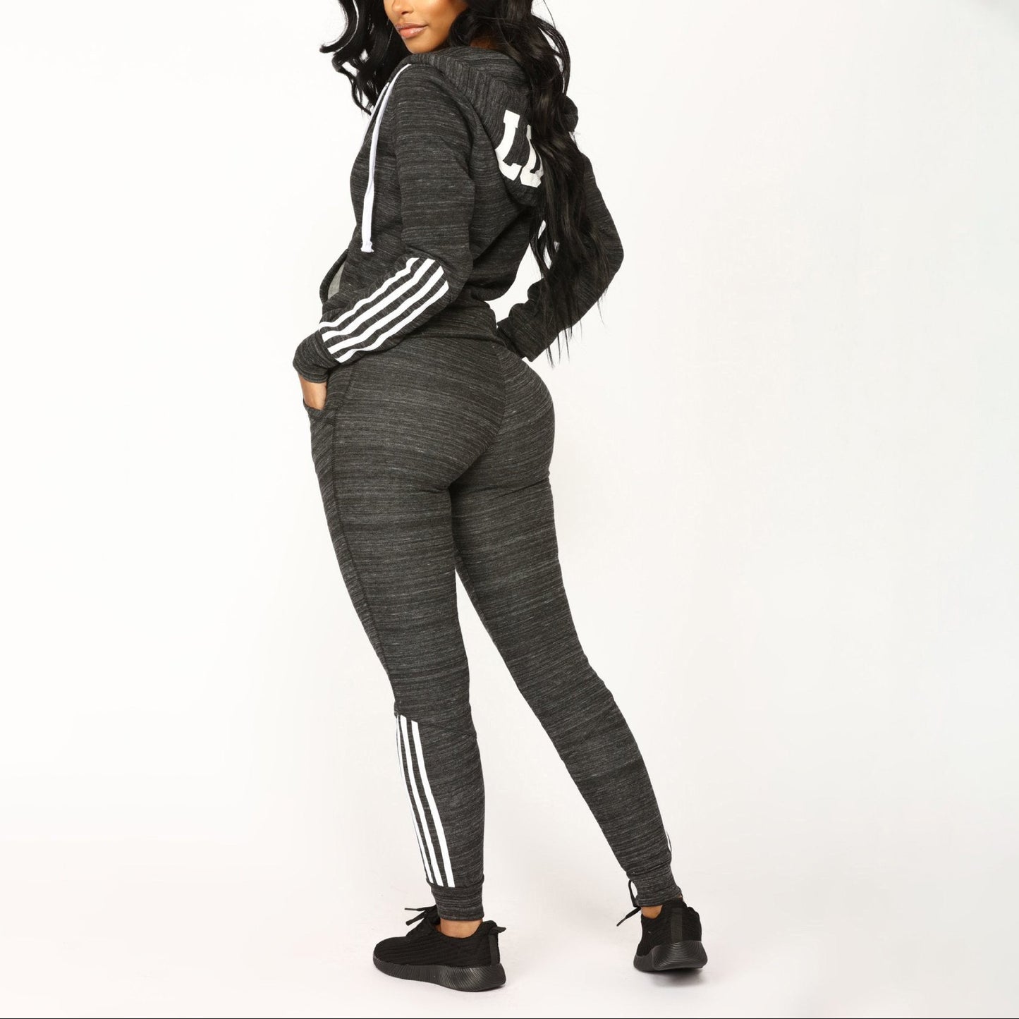 Women's 2 Piece Zip Hoodie Jogger Pants Set