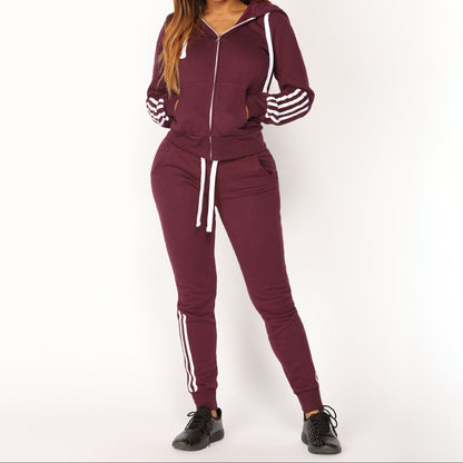 Women's 2 Piece Zip Hoodie Jogger Pants Set