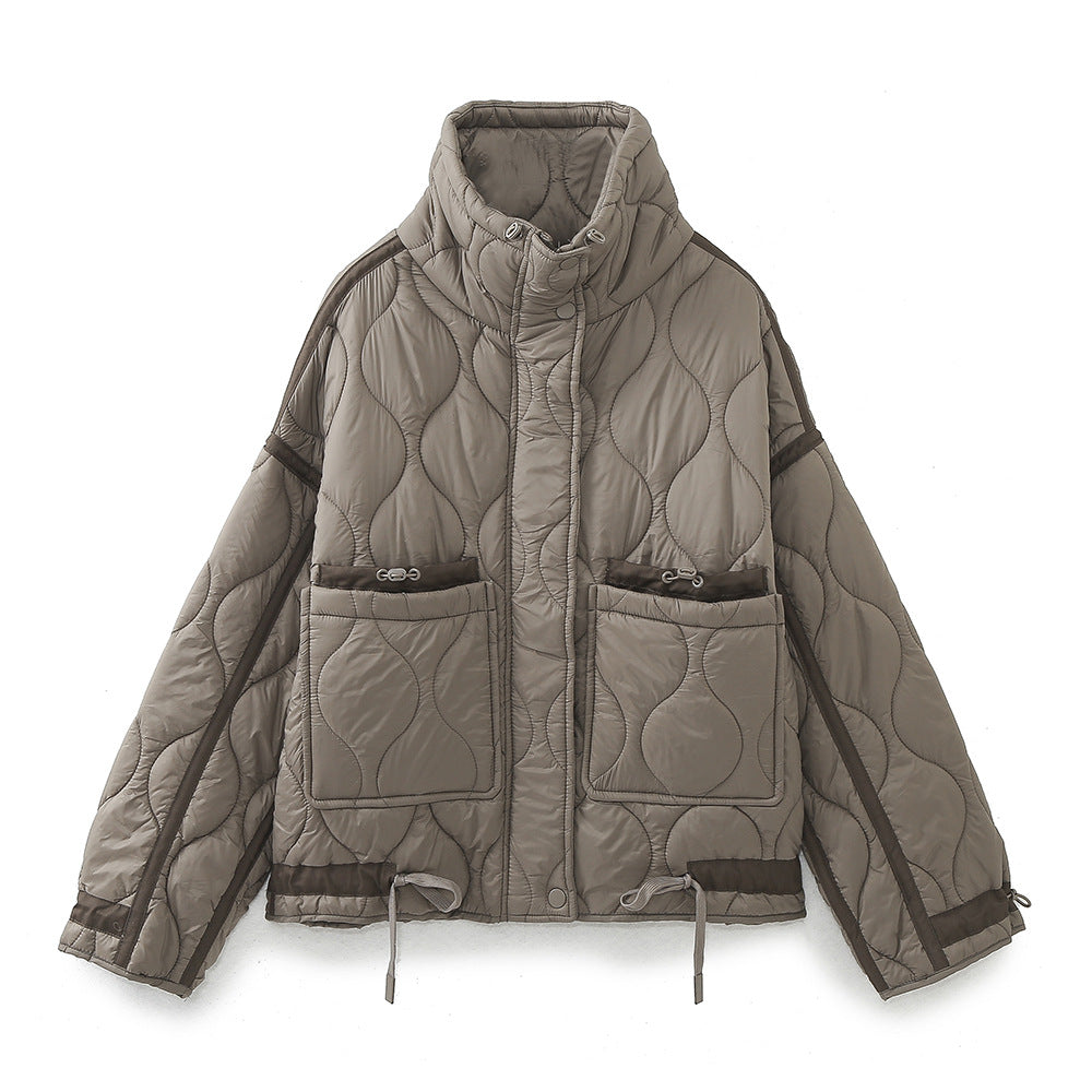 Women's Oversized Streetwear Quilted Utility Jacket