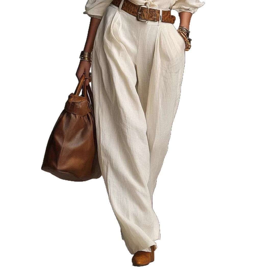 Women's Casual Blouse & Wide Leg Pants Two Piece Set