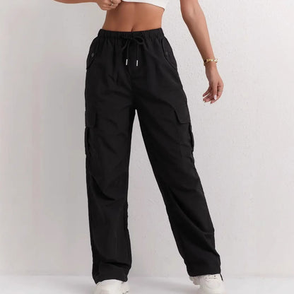 Women's High Waisted Cargo Pants Wide Leg Quick Dry Pockets