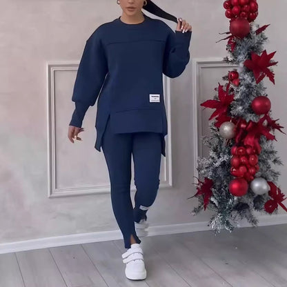 Women's Asymmetric Sweatshirt Leggings Lounge Set