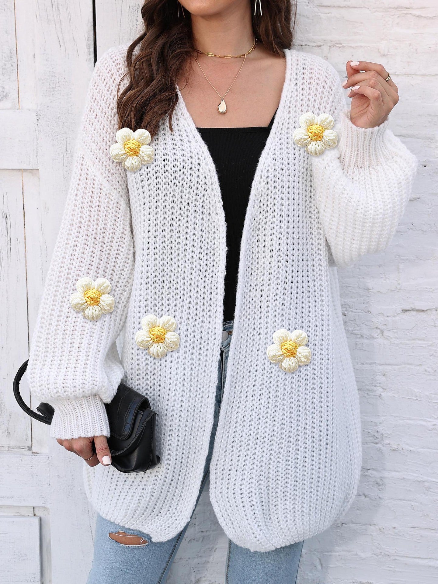 Women's Thick Knitting Sweater Cardigan Casual Sweater