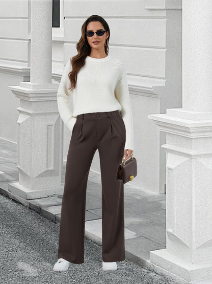 Women's High Waisted Wide Leg Work Pants Business Casual
