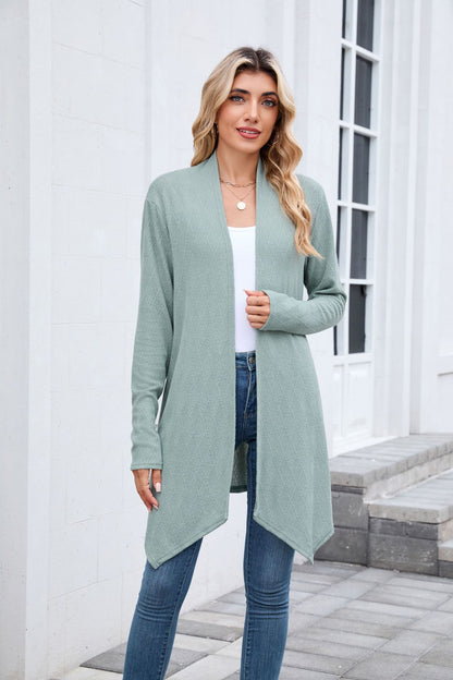 Women's Oversized Long Open Front Knit Cardigan Sweater