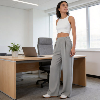 Women's High Waisted Wide Leg Work Pants Business Casual