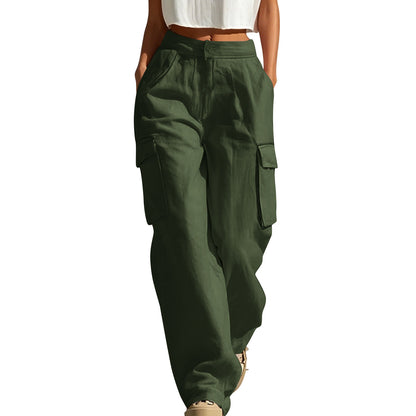 High Waisted Cargo Pants Women Wide Leg Y2K Utility