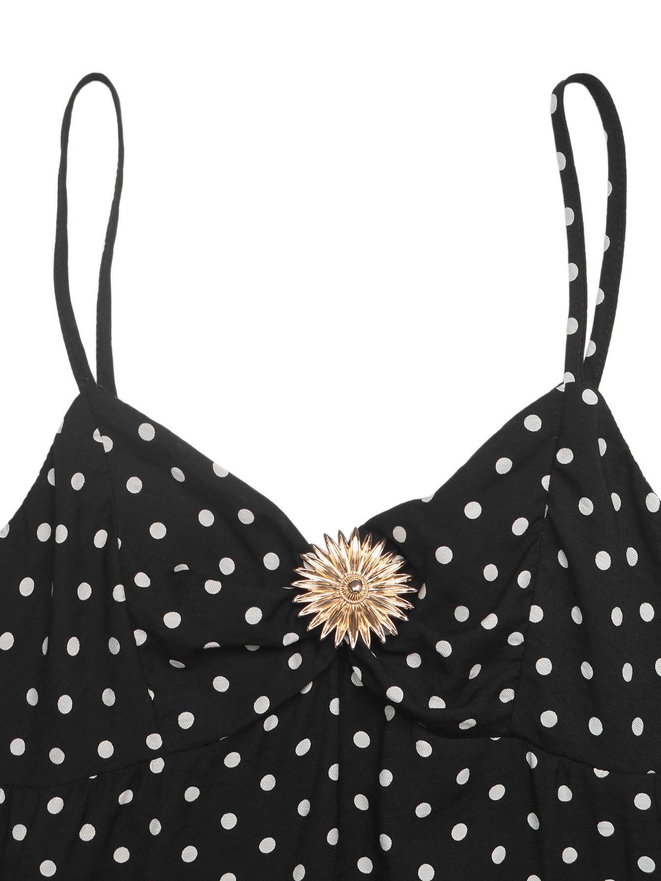 Black Polka Dot Spaghetti Strap Mini Dress Sexy Summer Trend