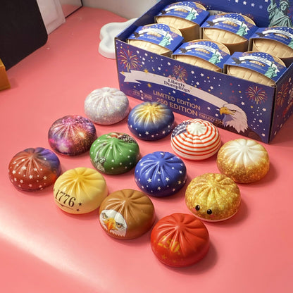 4th of July Dumpling Shape Squishy Foam Stress Relief Toy Set
