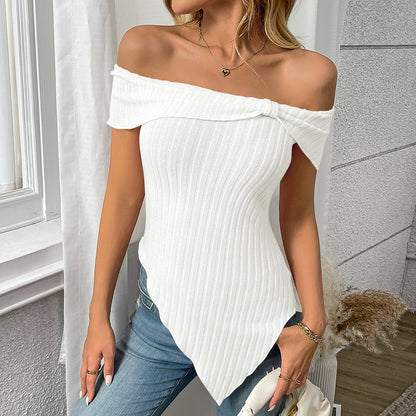 Slim Fit Off-Shoulder Sexy Sweet T-Shirt Top