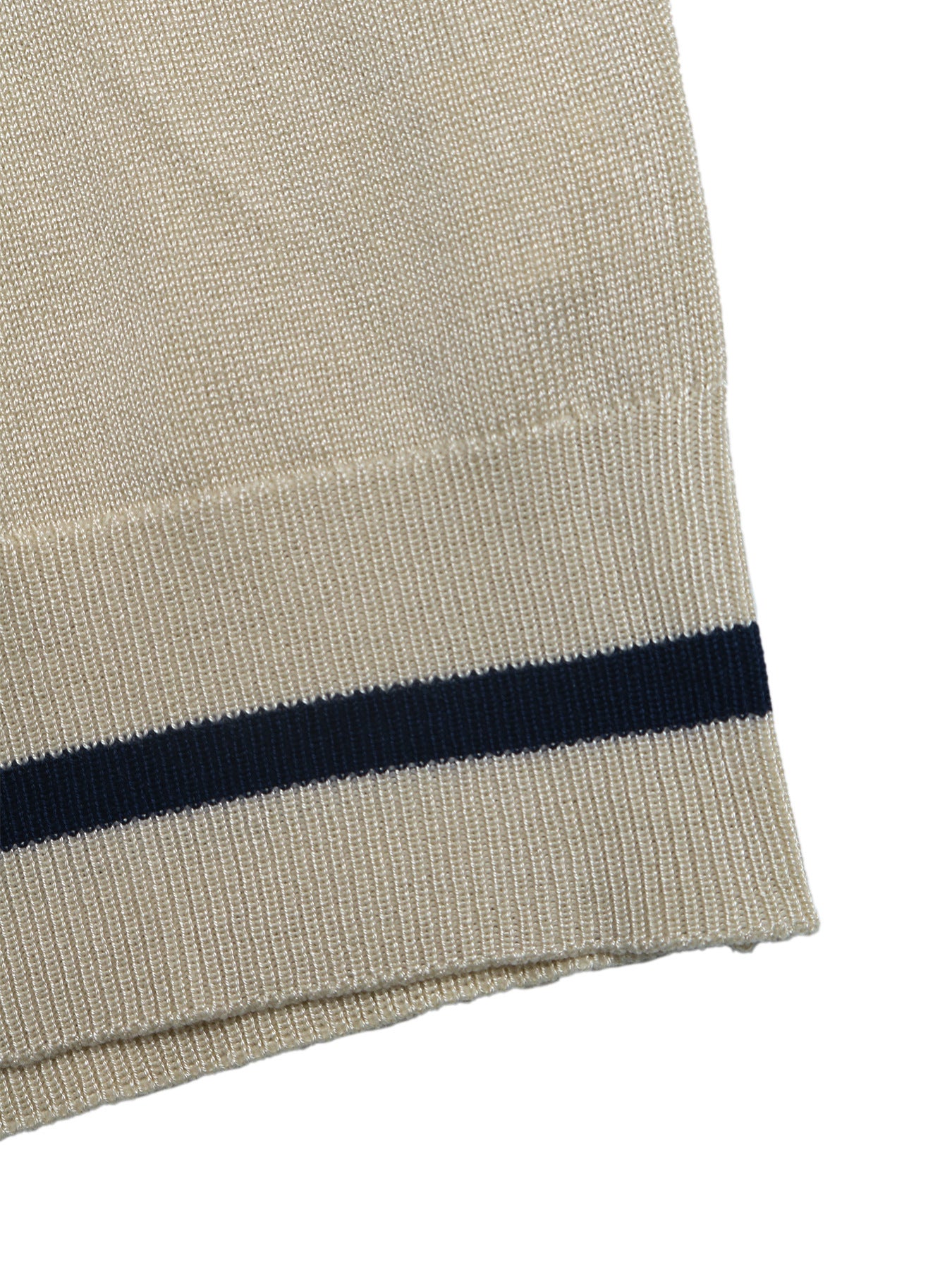 Contrast Collar Knit Sweater Long Sleeve Polo Pullover
