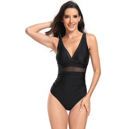 2025 New Women's Sexy One-Piece Swimsuit Bikini - Mesh Design