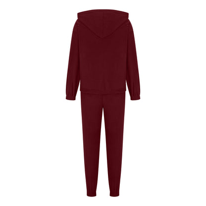 Women's Fleece Zip Hoodie Jogger Matching Set