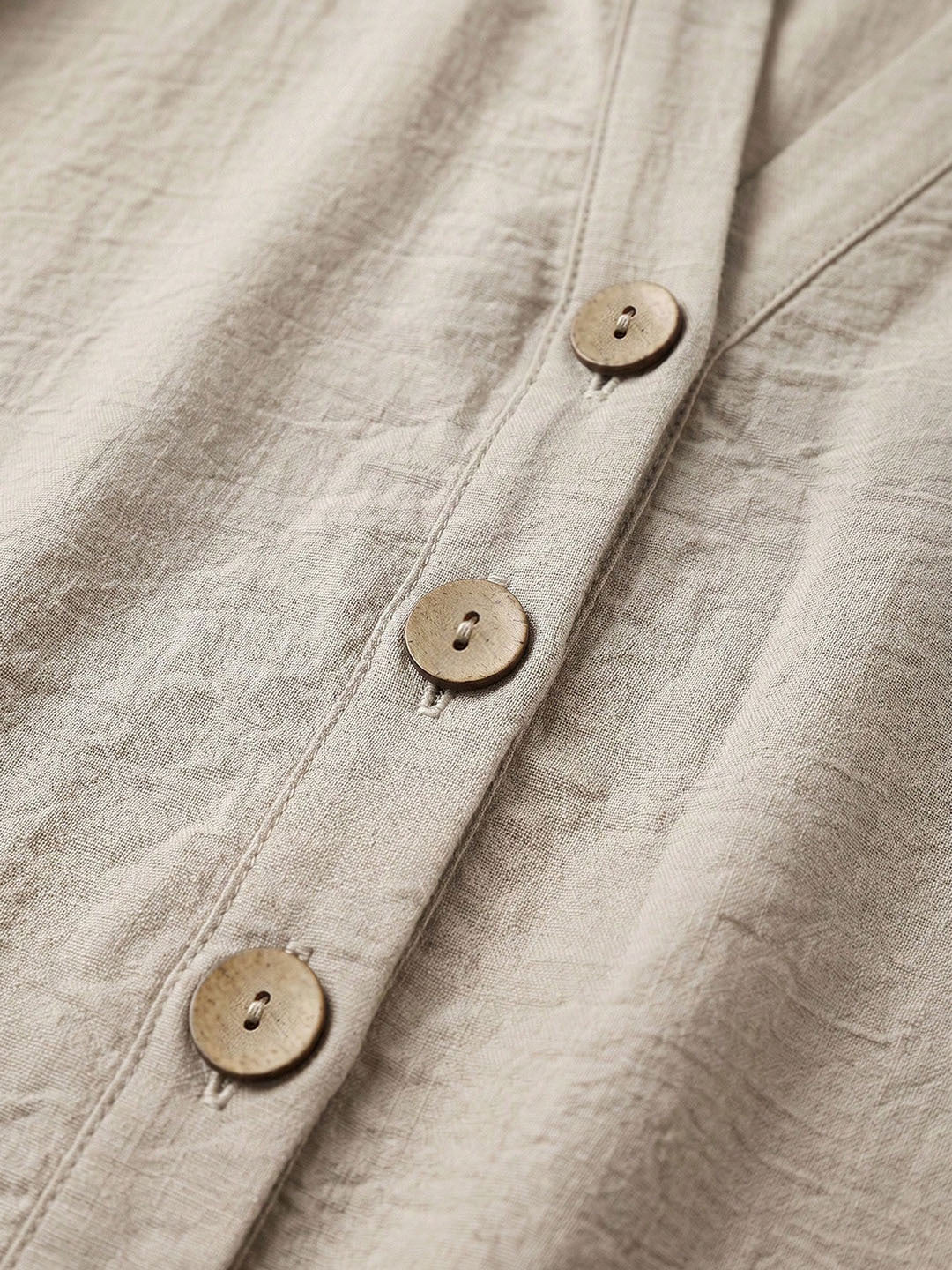 Women's V-Neck Button Front Relaxed Roll-Sleeve Blouse