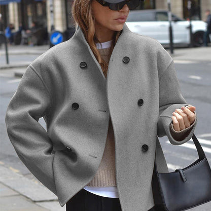 Women's Oversized Double Breasted Wool Cashmere Coat