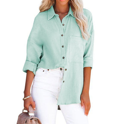 Women's Oversized Batwing Sleeve Button Down Shirt