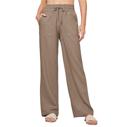 Women High Waist Straight Leg Lounge Pants Casual Loose Fit