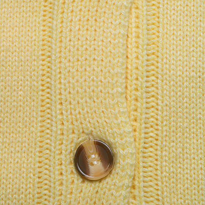 Solid Ribbed Knit Cardigan Button Front Crew Neck Sweater