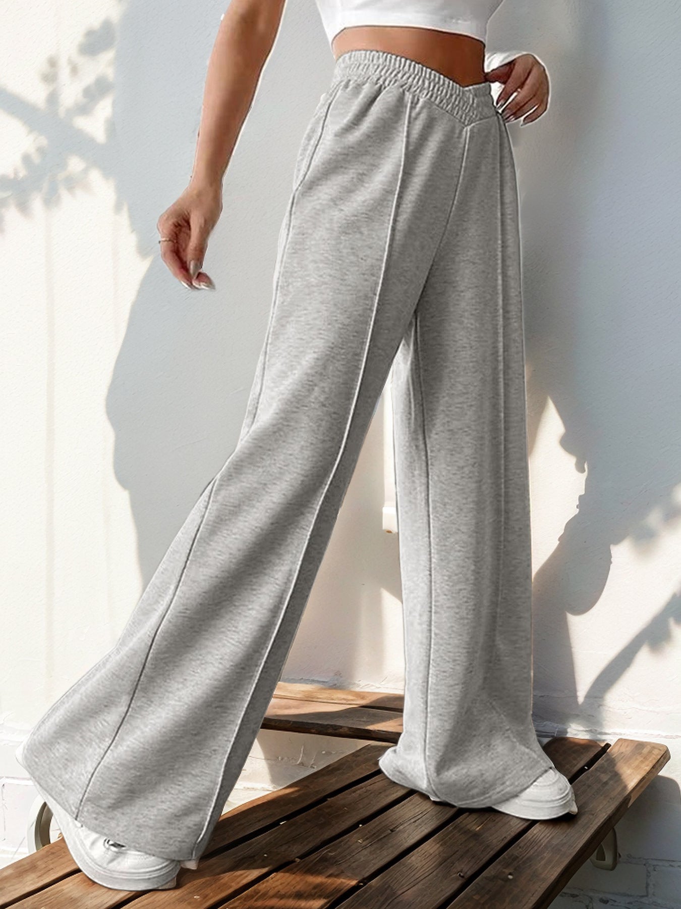 High Waist Wide Leg Lounge Pants Casual Flowy Sweatpants