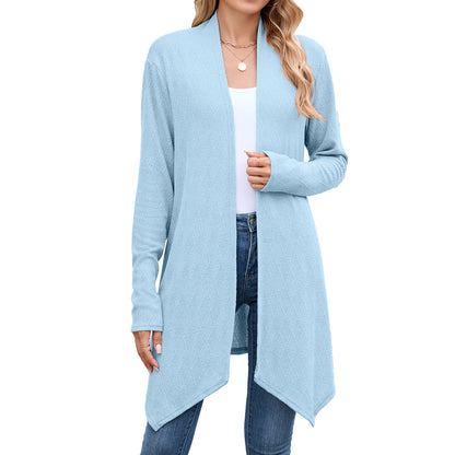 Women's Oversized Long Open Front Knit Cardigan Sweater