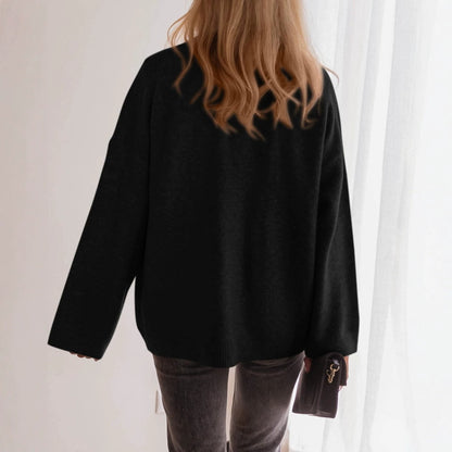 Women’s V Neck Button Knit Cardigan Oversized Sweater