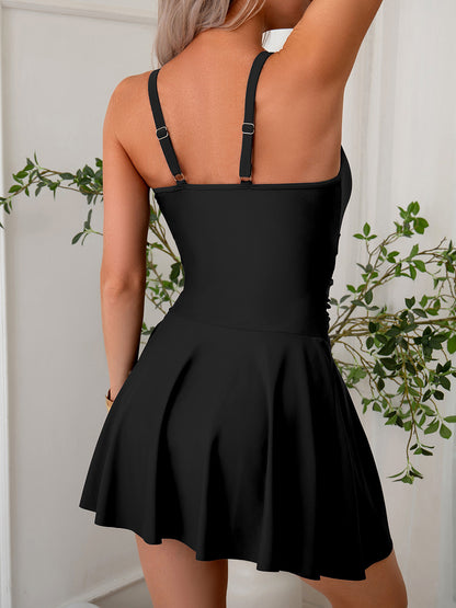 2025 New Women's One-Piece Swimsuit Dress - Modest Beachwear